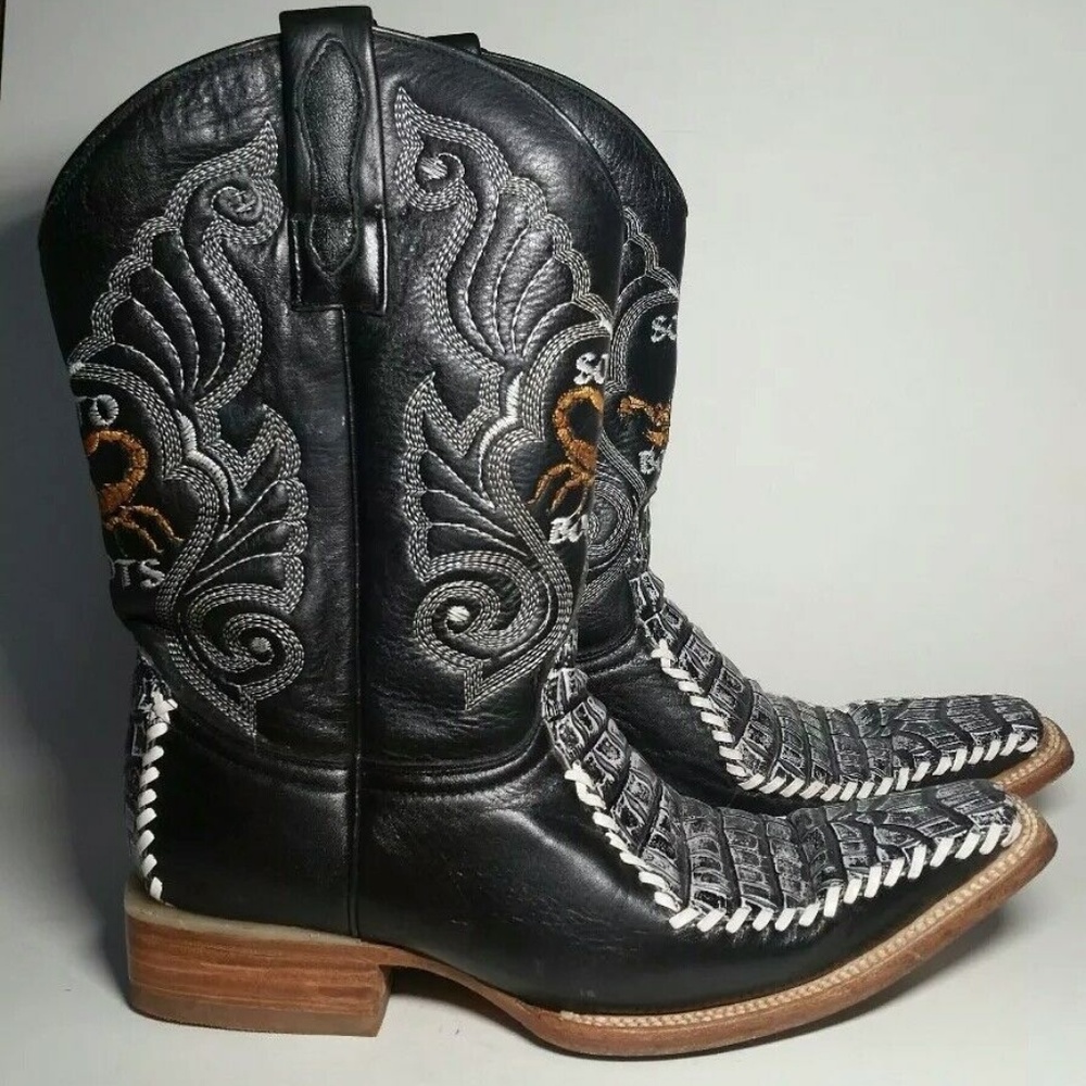 Soto cowboy boots black buckstich W9.M7 scorpion